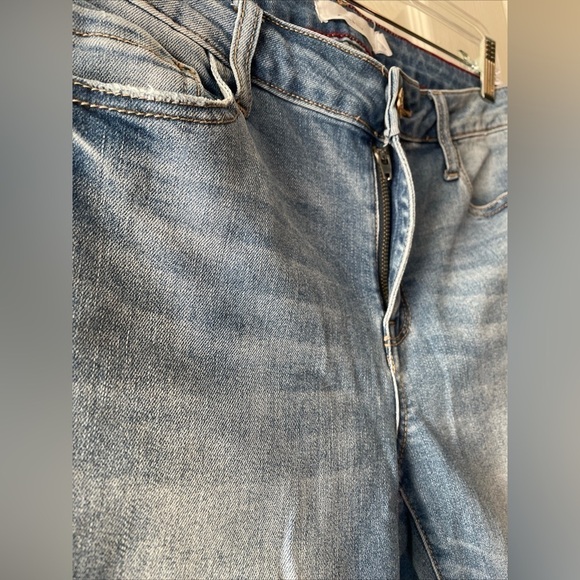 Cello Jeans Juniors 7 Skinny Distressed Stretch Blue‎ Medium Wash Denim Cotton - Picture 7 of 15